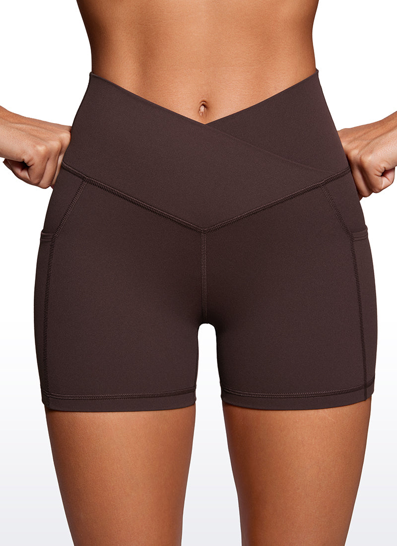 Butterluxe Yoga Pockets Shorts 4''- V Cross Waist - Image 9