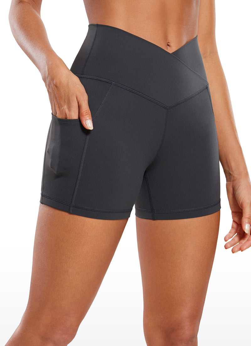 Butterluxe Yoga Pockets Shorts 4''- V Cross Waist - Image 34