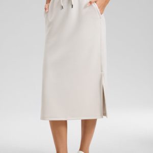 SoftAura Side Slit Hem Midi Pencil Skirt